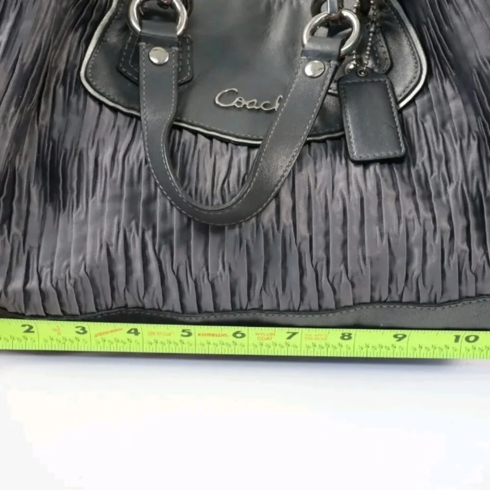 Vintage!! COACH ASHLEY GATHERED SATEEN 2-WAY SATCHEL F20084 SHOULDER BAG - Picture 5 of 7